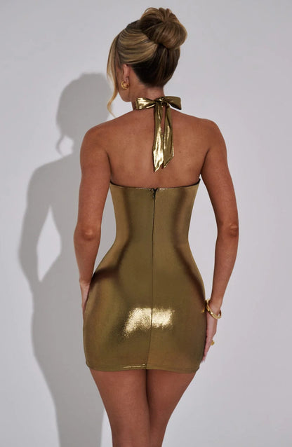 Fallon Mini Dress - Gold