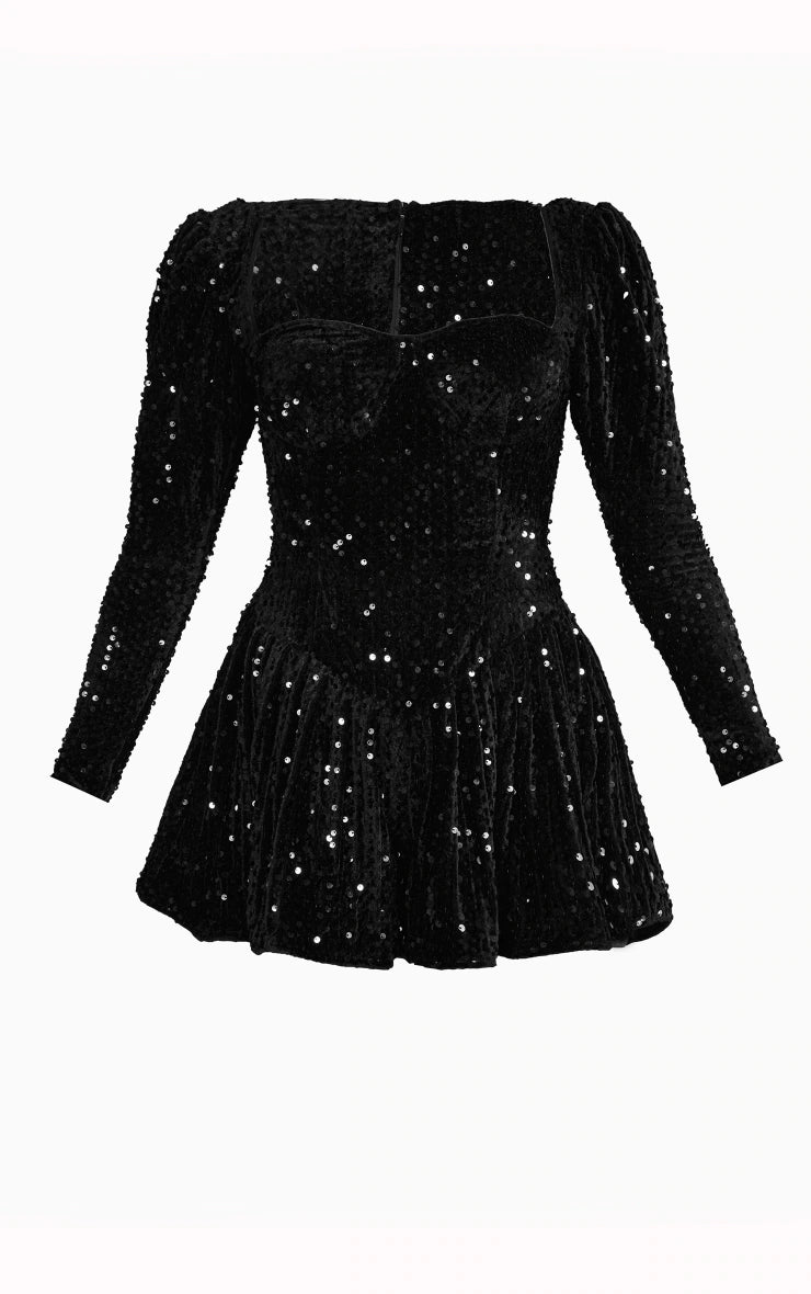 Nora Sequin Playsuit