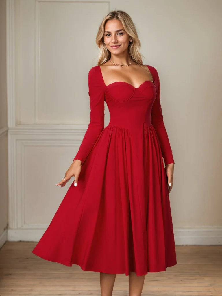 Scarlet Romance Midi Dress