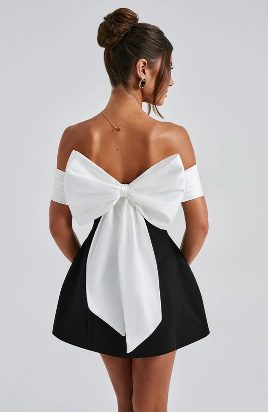 Elegance Bow Mini Dress