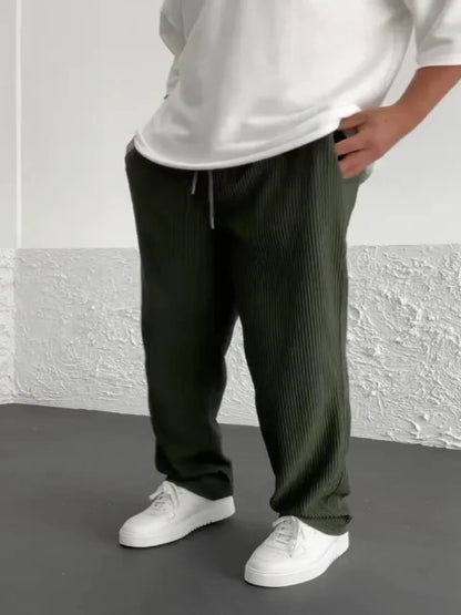 Ribbed Tube Leg Trousers