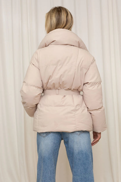 Cozy Belted Puffer Coat