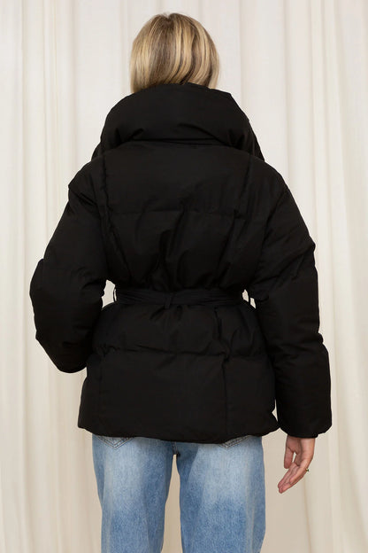 Cozy Belted Puffer Coat