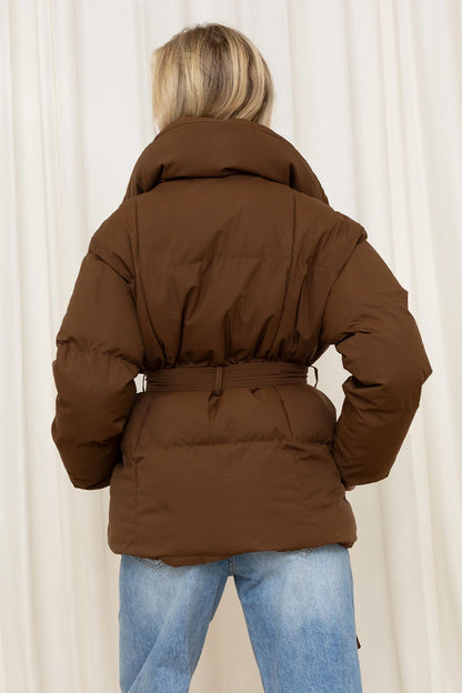 Cozy Belted Puffer Coat