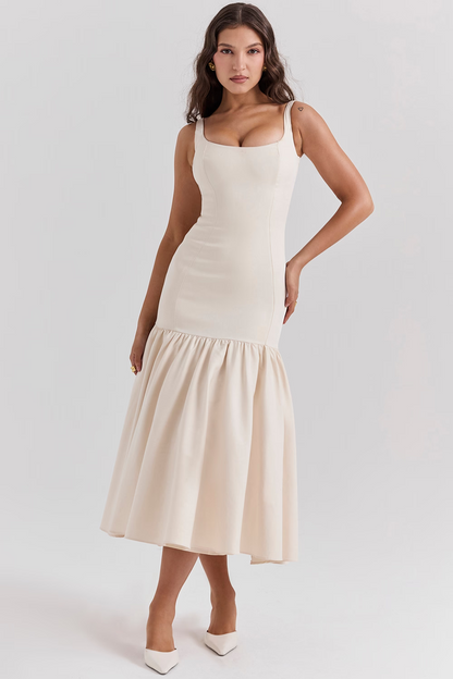 Amore Dropped Waist Midi Dress