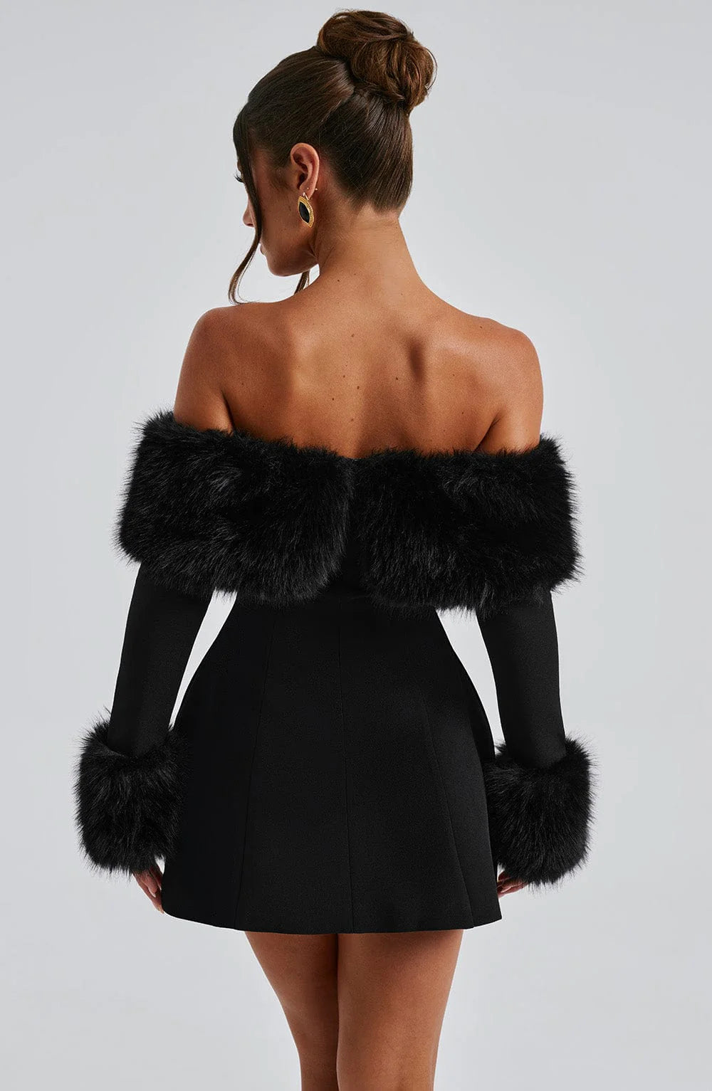 Venyra Fur Mini Dress