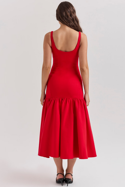 Amore Dropped Waist Midi Dress